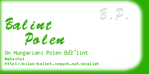balint polen business card